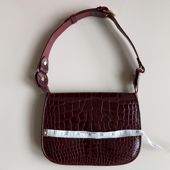 Cartier Vintage Must de Cartier Red Burgundy Crocodile Leather Bag. - Picture 4 of 17